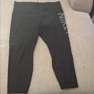 Nike Black Women Joggers with White Accents